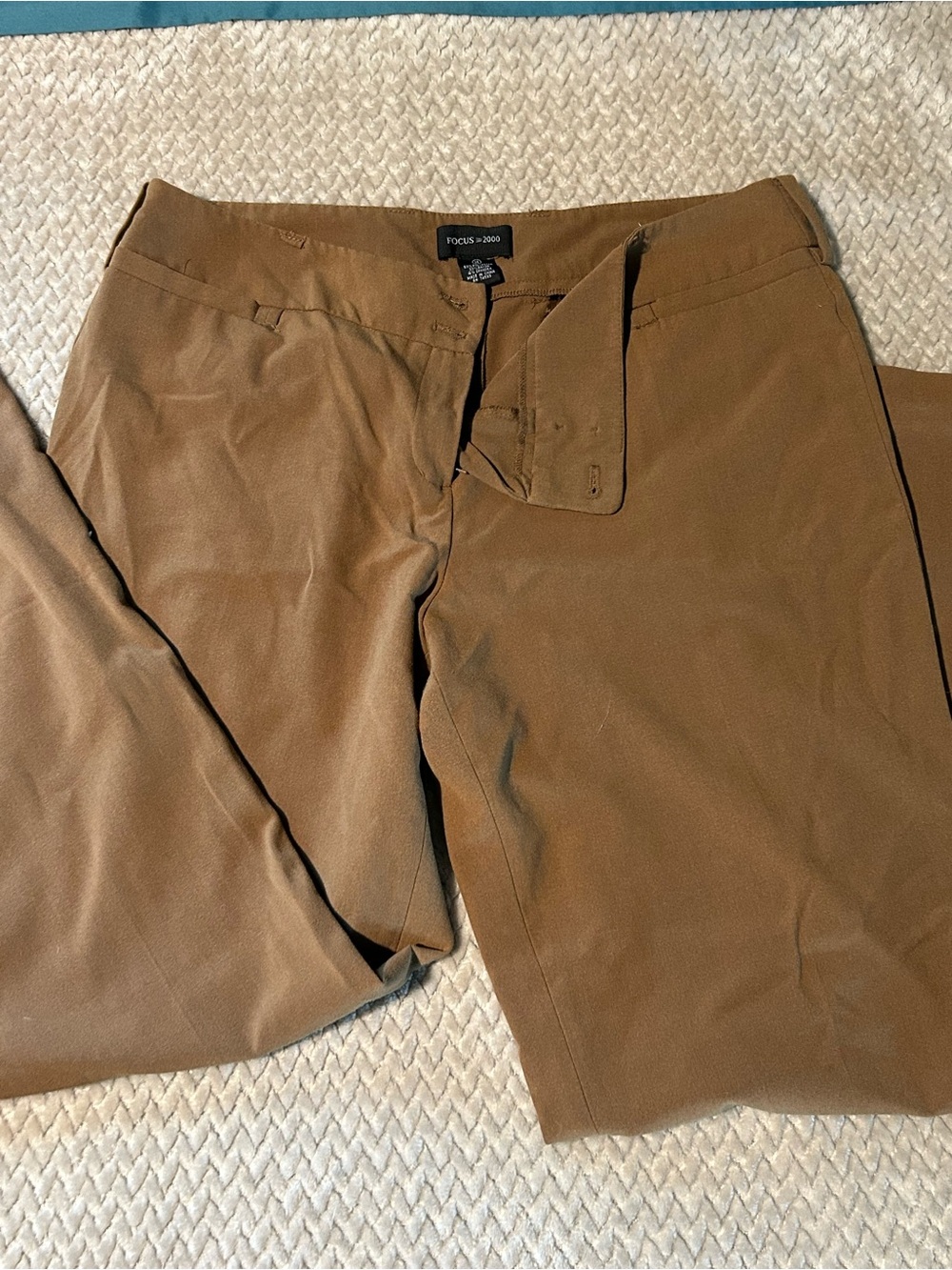Focus 2000 Women’s Brown Straight-Leg Trousers